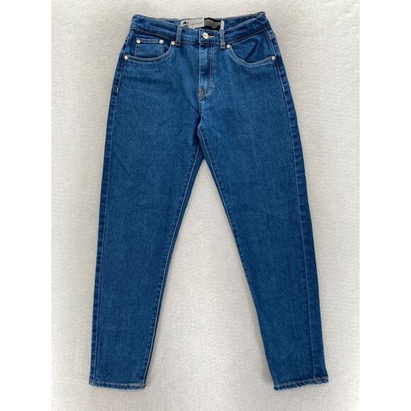Levis Silver Tab Jeans Girls 16R Blue Mini Mom Denim Adjustable‎ Waist High Rise - Picture 1 of 13